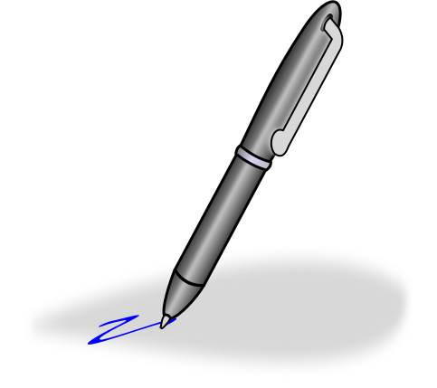 Pen on Paper Clip Art Image - ClipSafari