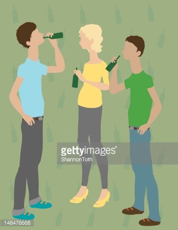 people drinking cliparts