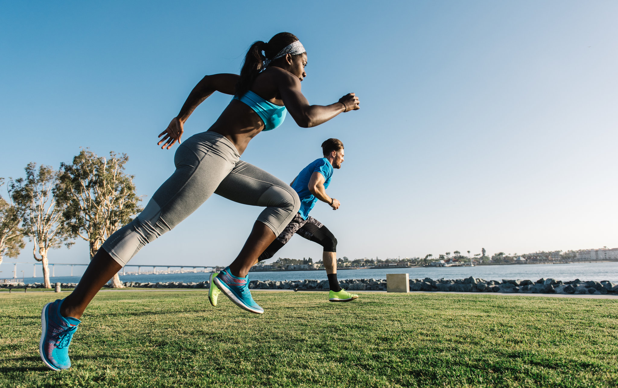people running images