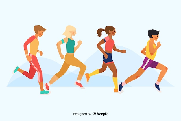 people running images