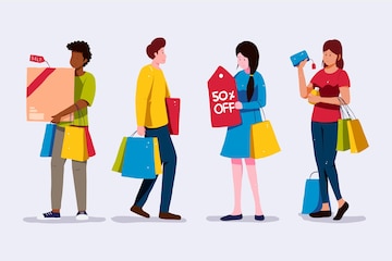people shopping pictures