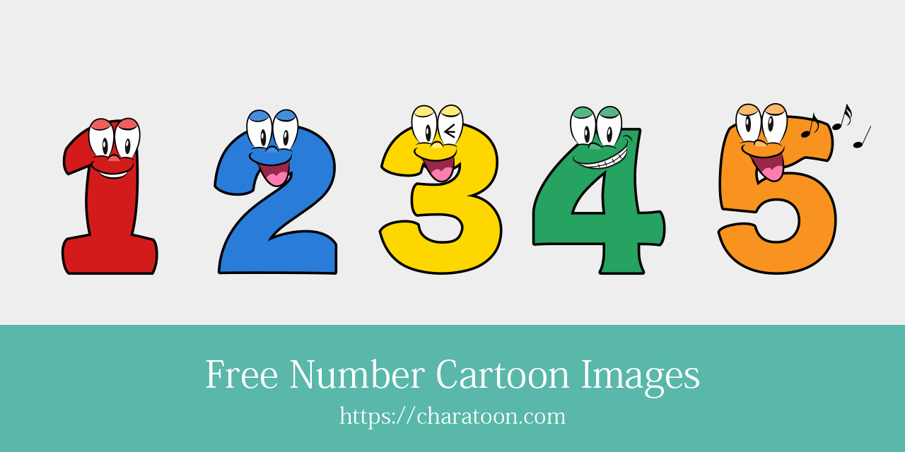 Free Cartoon Number Character Clipart Collection | Charatoon