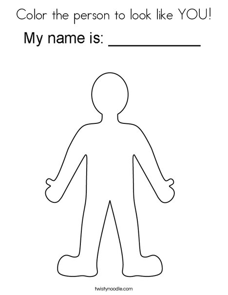 person coloring page