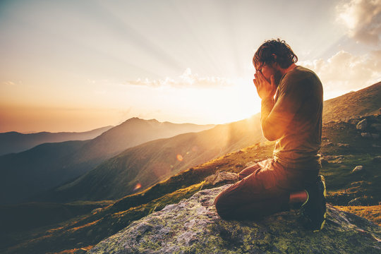 person praying