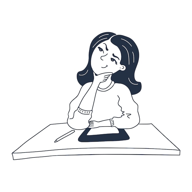 person thinking clipart