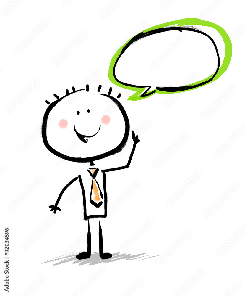 person with speech bubble