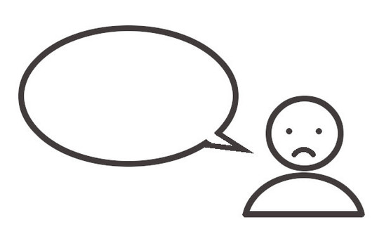 person with speech bubble
