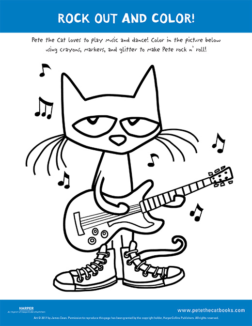 pete the cat coloring