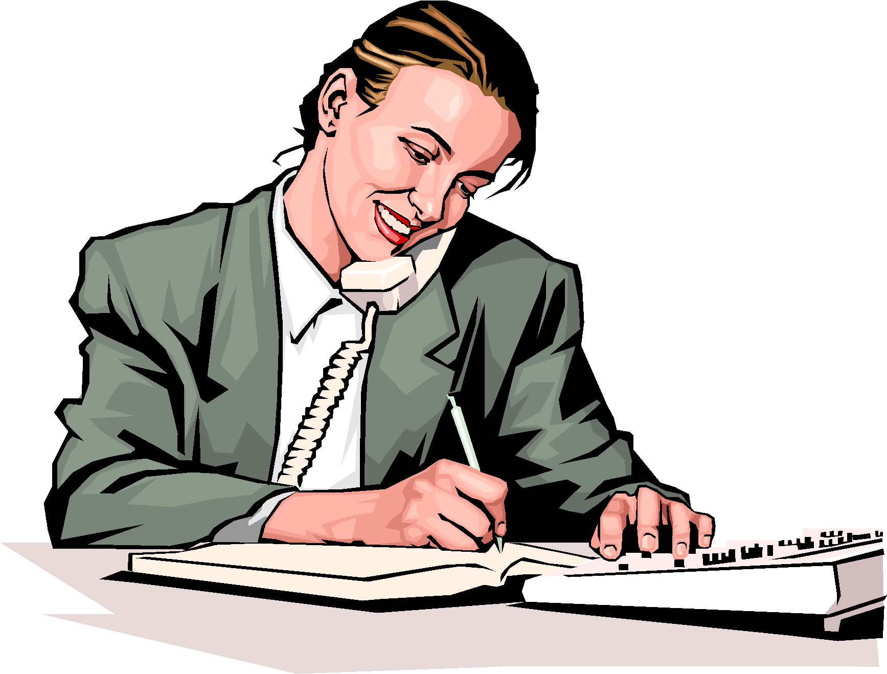 Office Phone Call - Telephone Interview Clip Art - (1735x1318) Png ...
