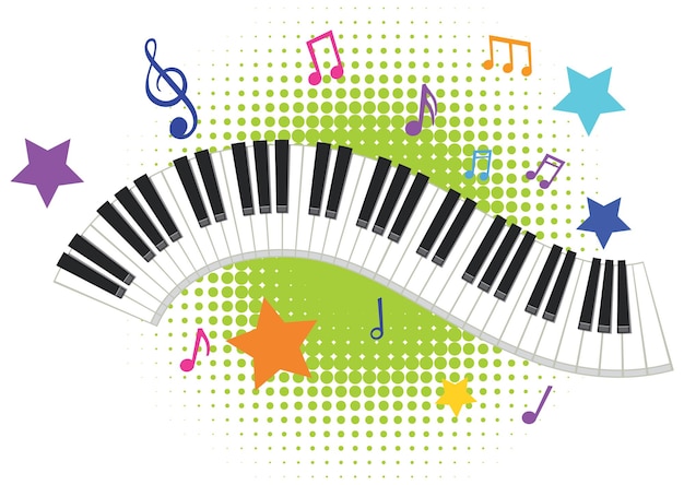 Wavy Piano Keys Stock Illustrations – 146 Wavy Piano Keys Stock ...