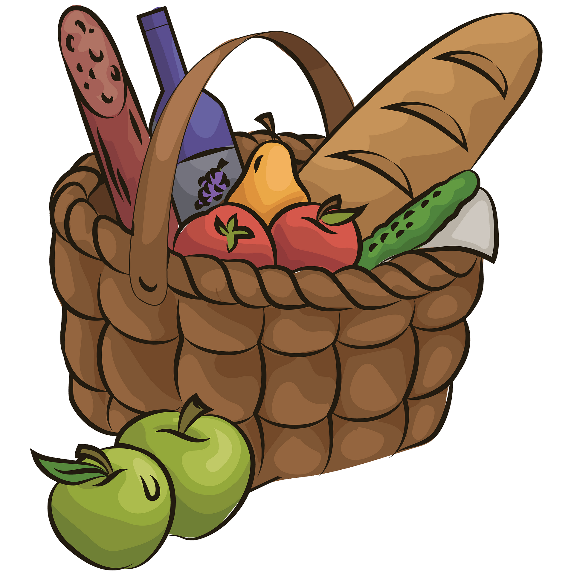 picnic basket clipart