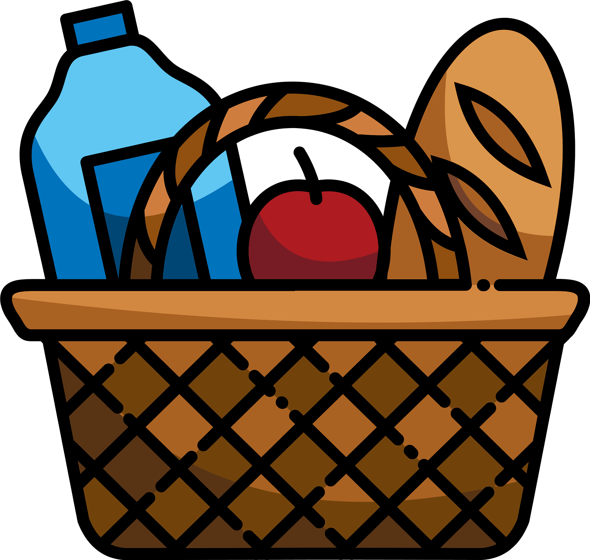 picnic basket clipart