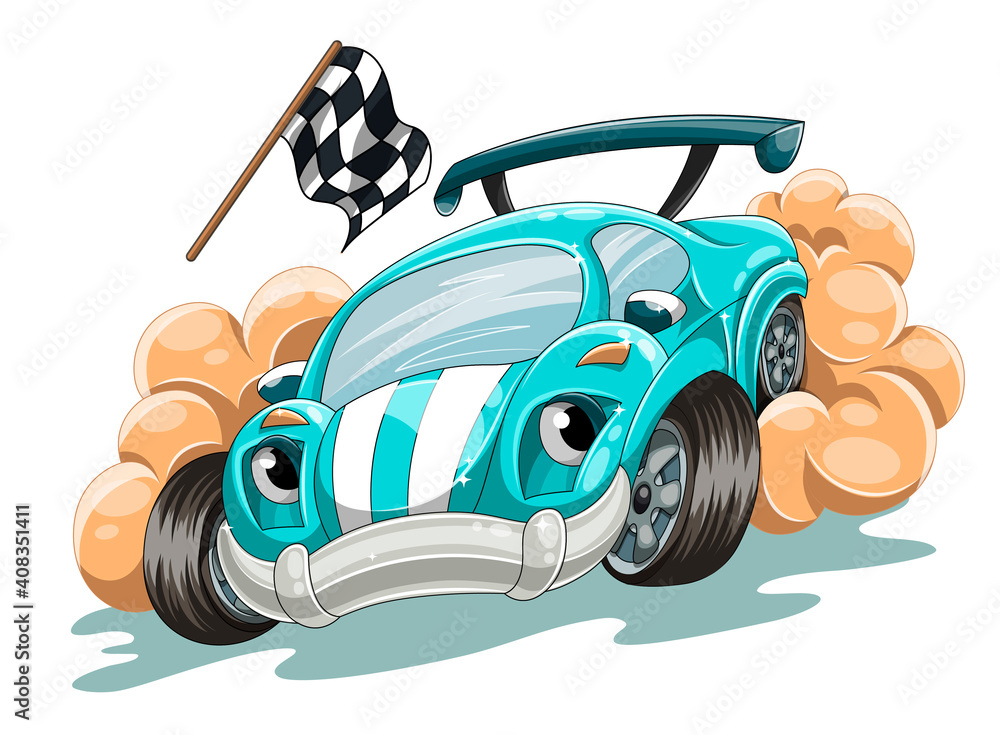 pics of cartoon racing cars