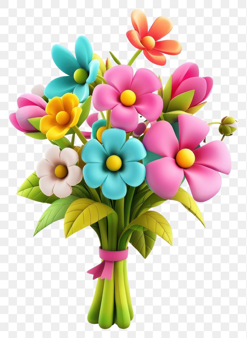 pics of cartoon flowers