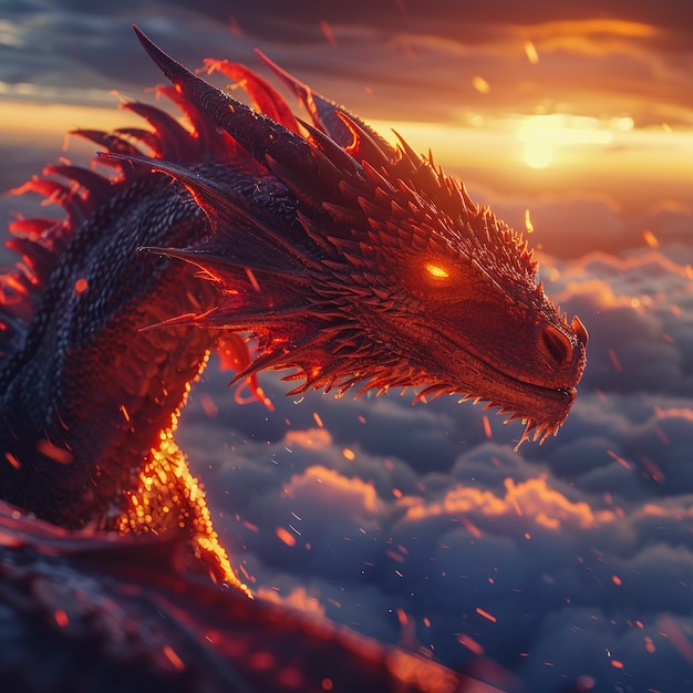 Fantastic detailed dragon | AI-generated image