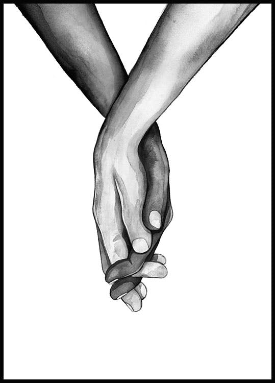 Holding Hands Poster