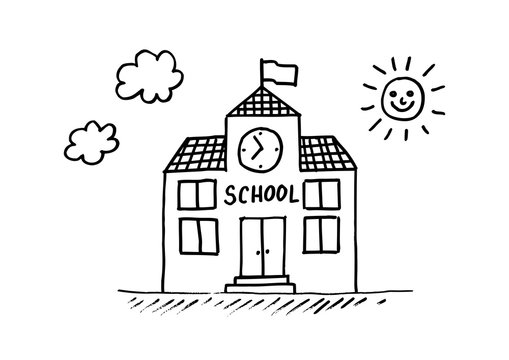picture of a cartoon school
