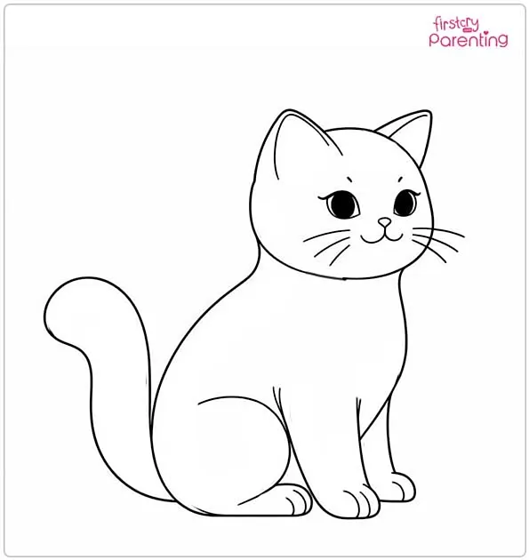 picture of a cat to color