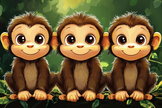 picture of cartoon monkeys