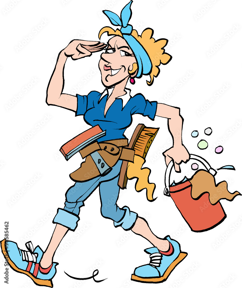 picture of cleaning lady