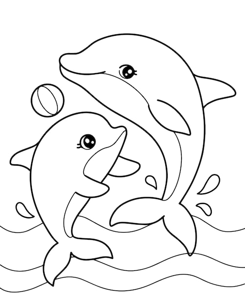 picture of dolphin to color