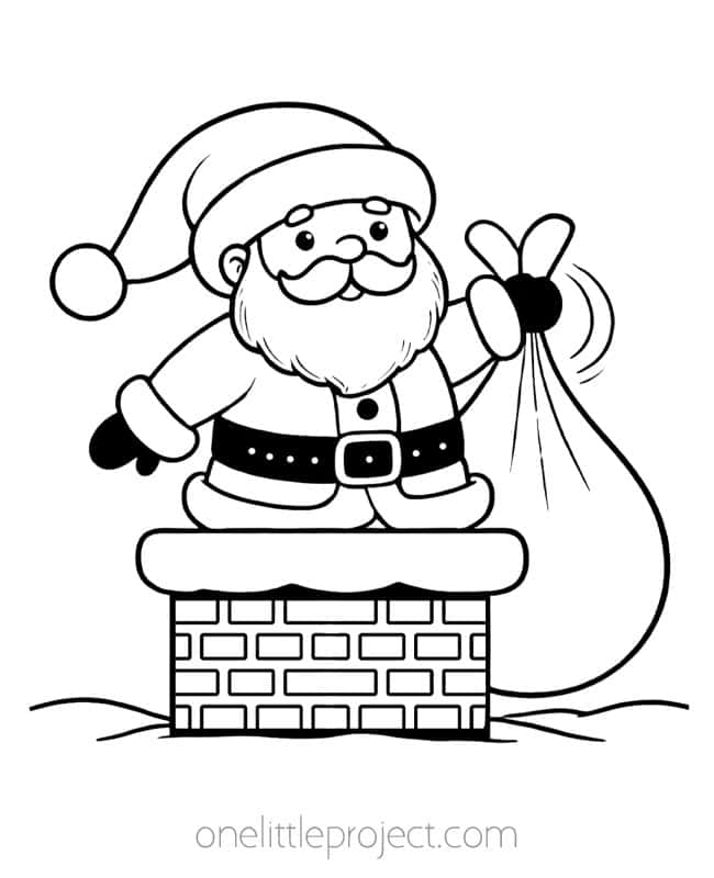 picture of santa claus to color