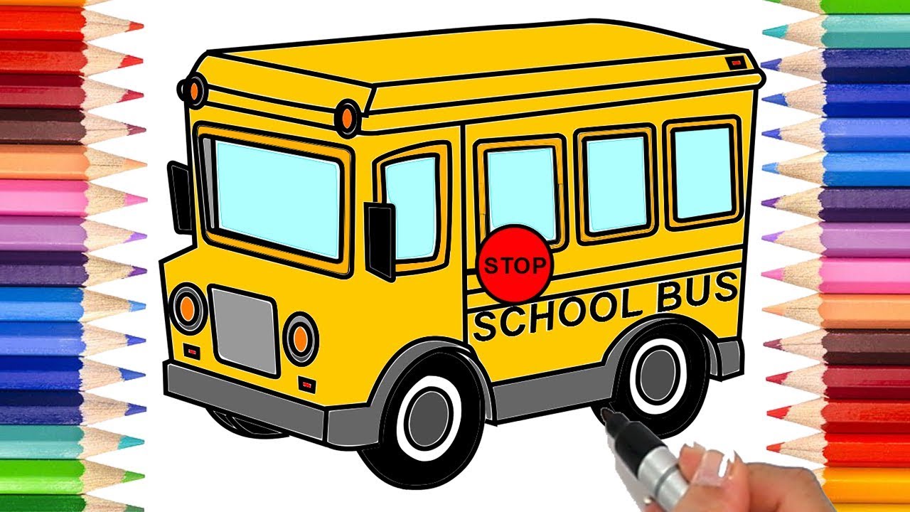 picture of school bus to color
