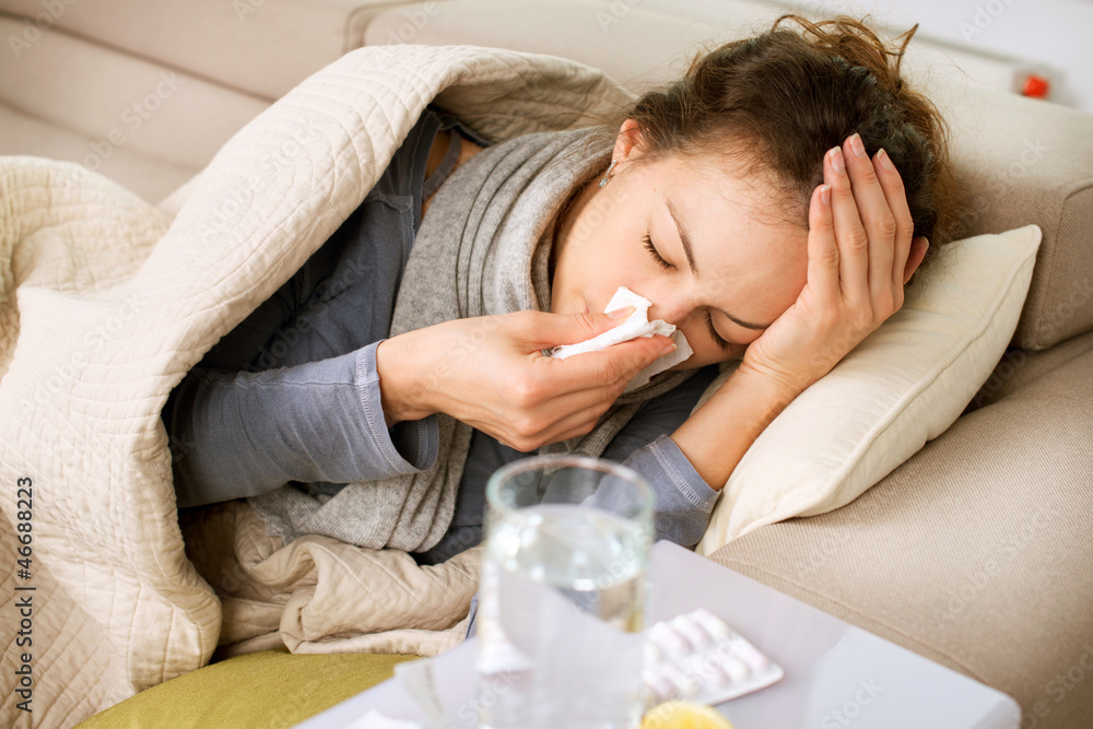 picture of sick woman