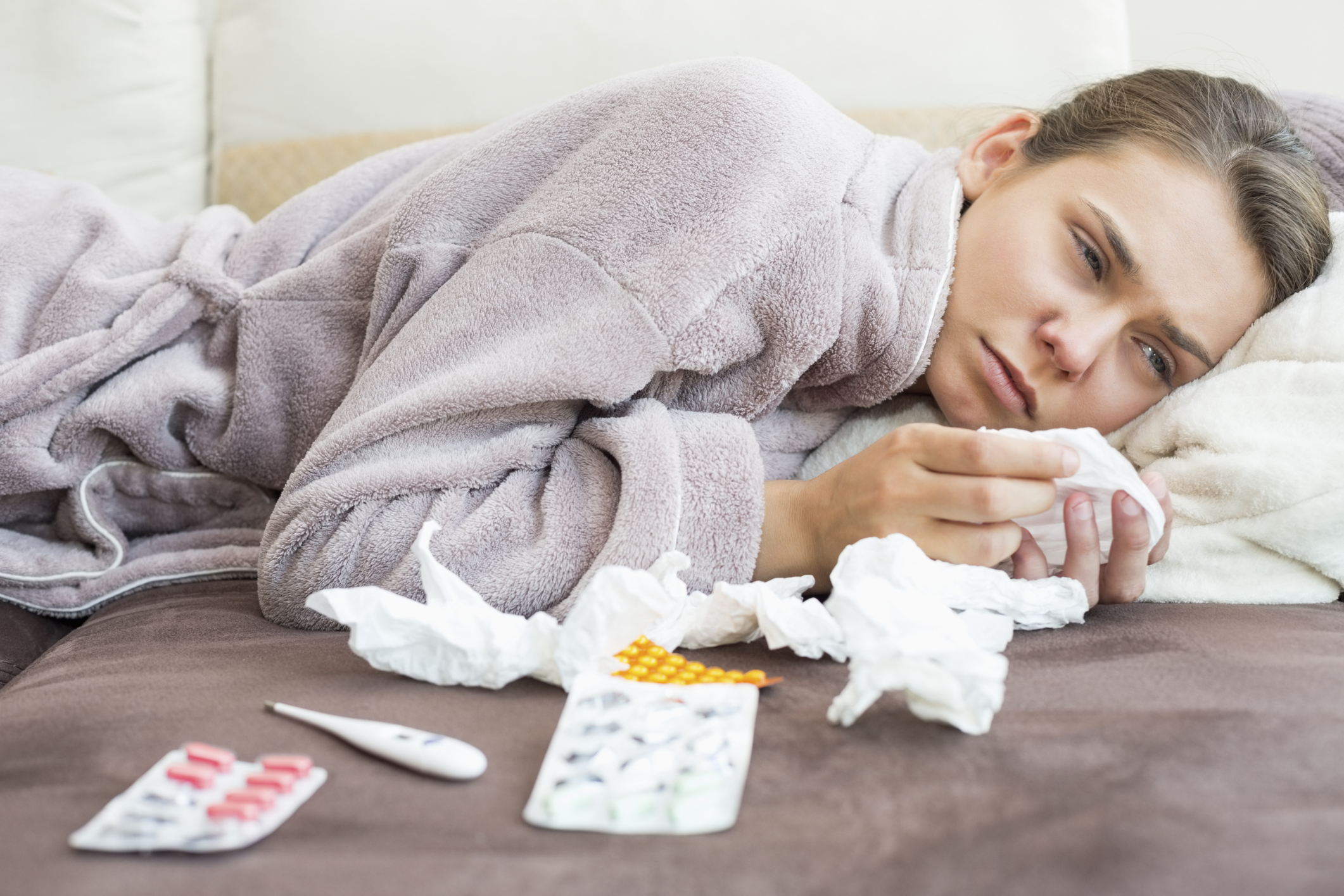picture of someone being sick