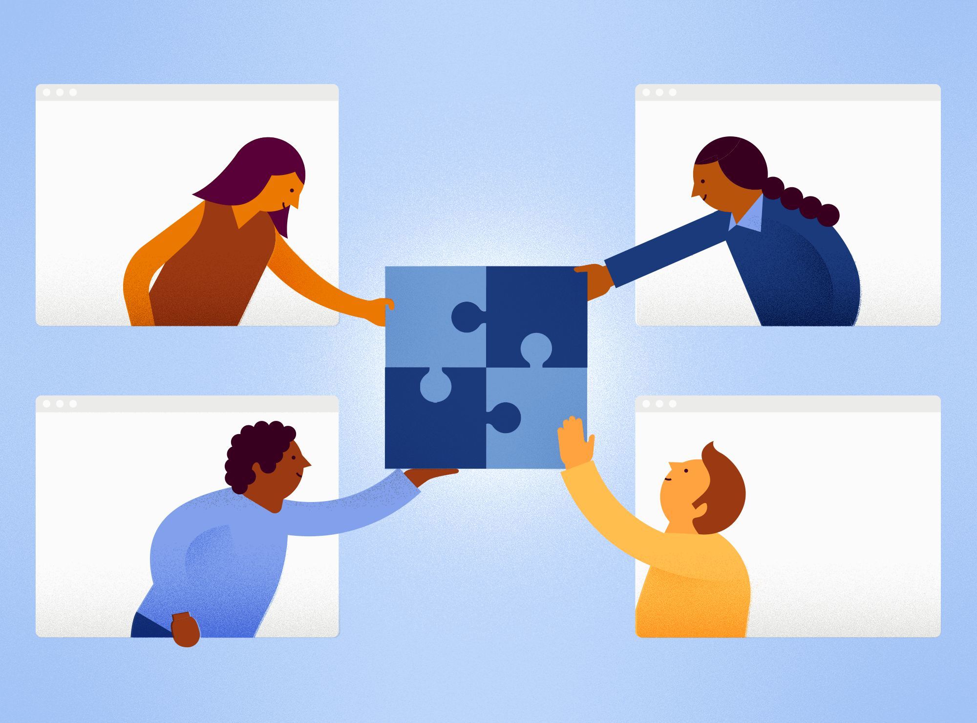 picture of working together