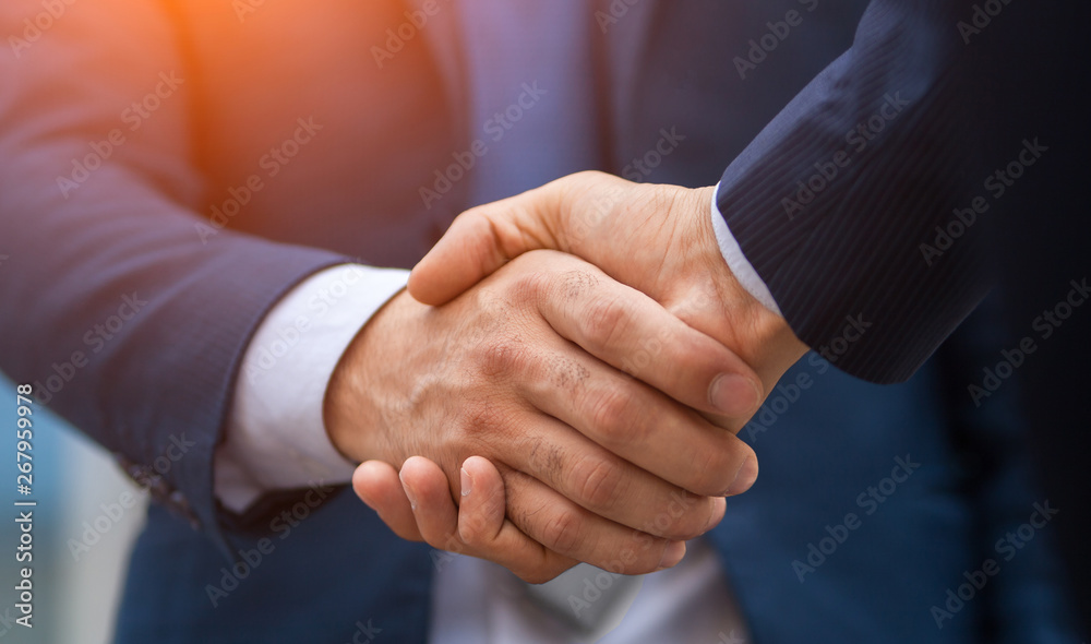 Two business people shaking hands, businessman, hand Stock-Foto ...