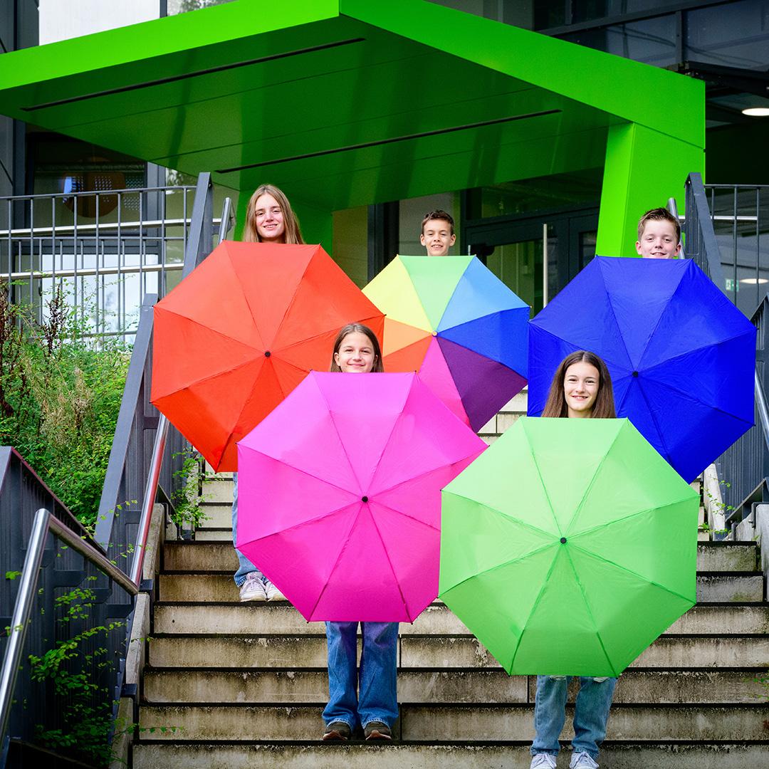6002 Pocket umbrella FARE® 4Kids rainbow - FARE