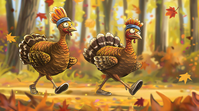 pictures of animated turkeys
