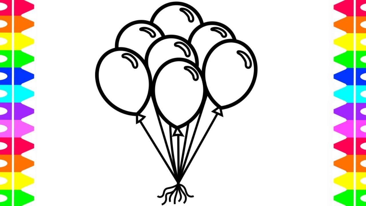 pictures of balloons to color
