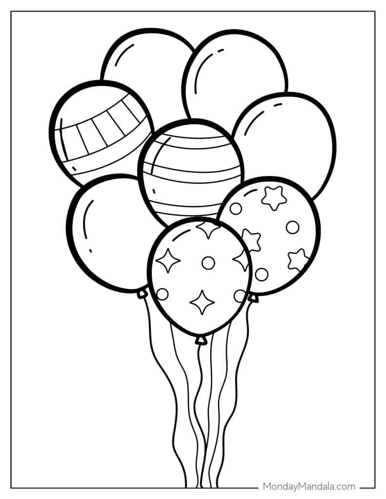 pictures of balloons to color