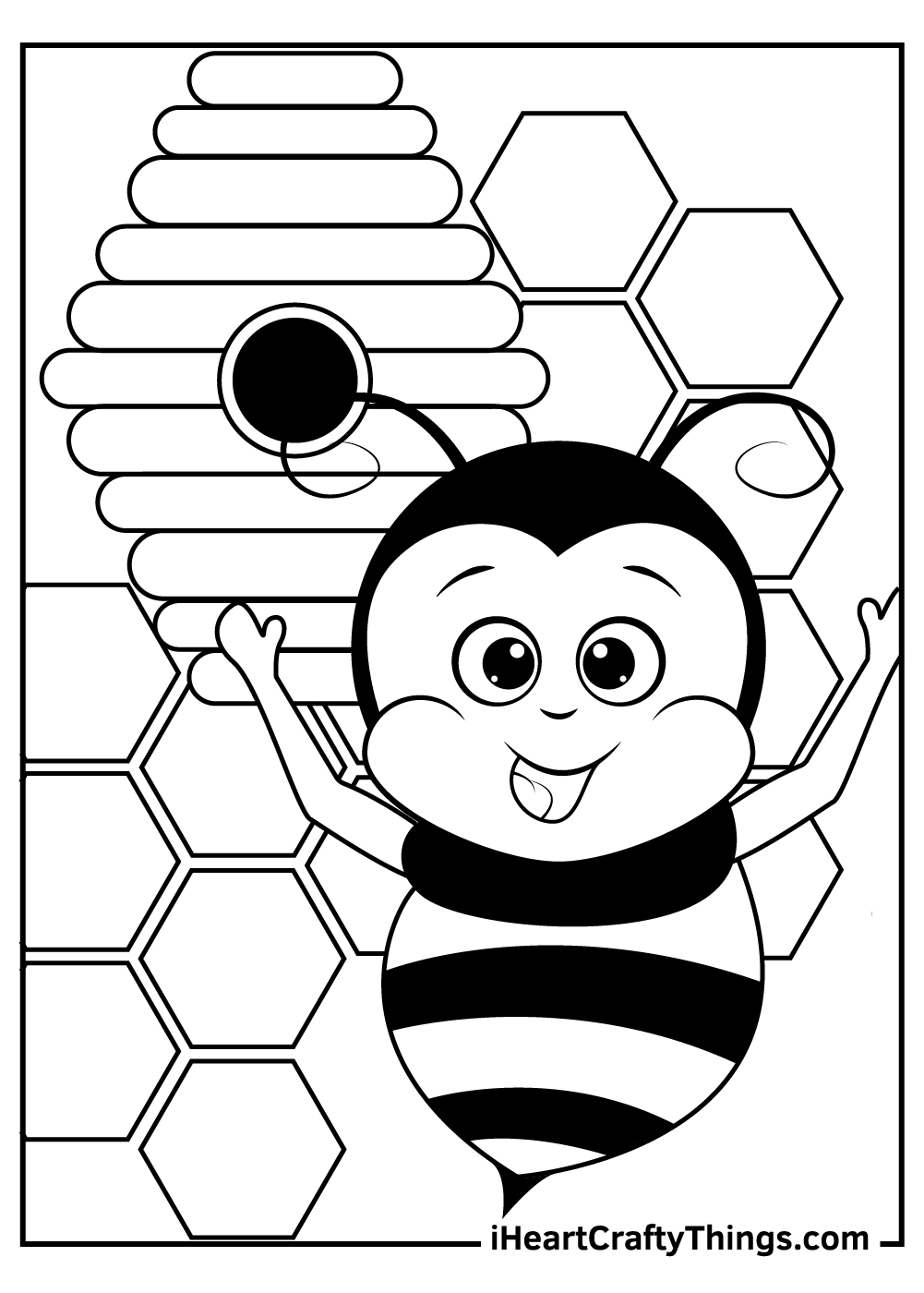 pictures of bees to color