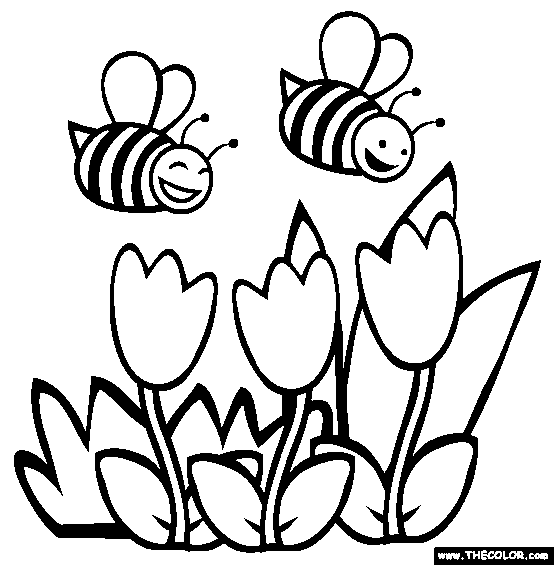 pictures of bees to color