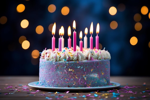 pictures of birthday cakes with candles