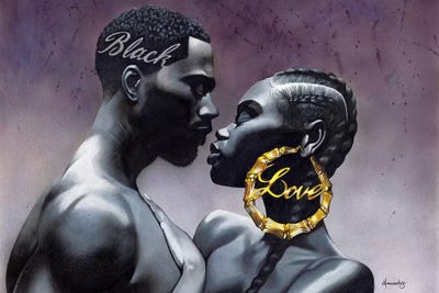 pictures of black love art