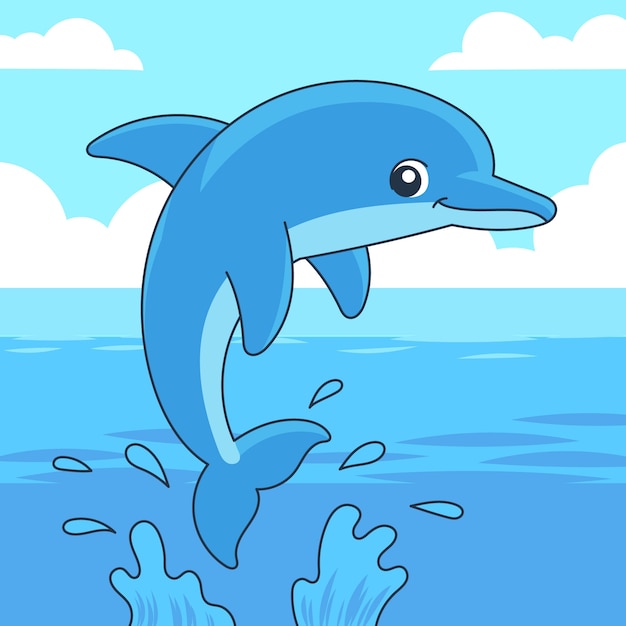 pictures of cartoon dolphins