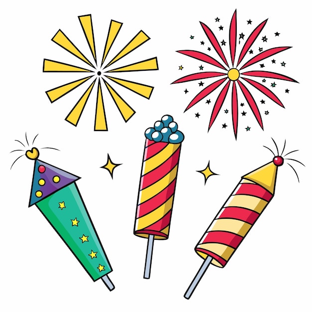 pictures of cartoon fireworks