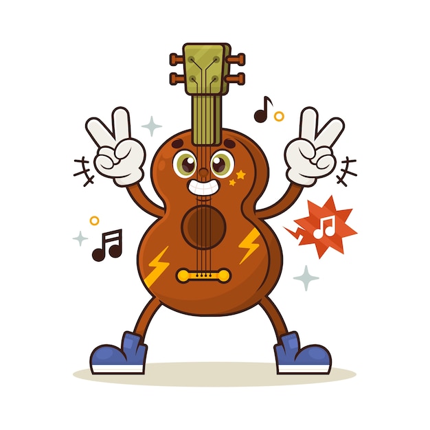 pictures of cartoon guitars