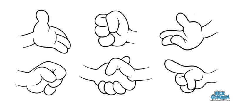 pictures of cartoon hands