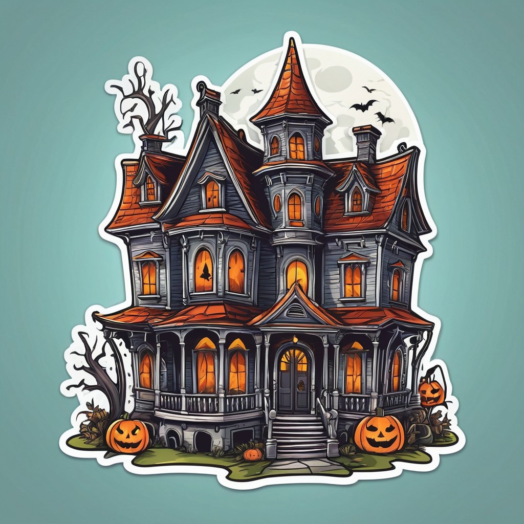 pictures of cartoon haunted houses