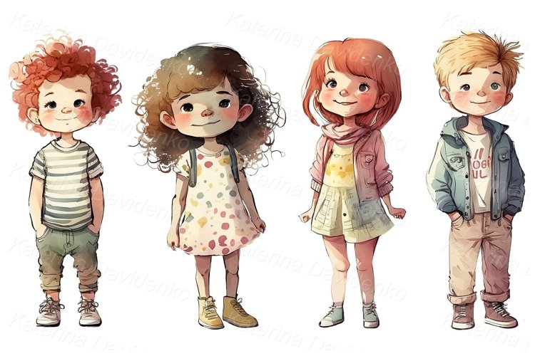 pictures of cartoon kids