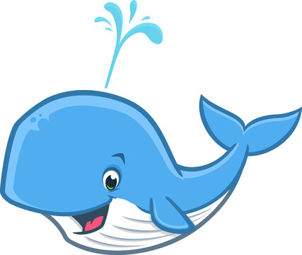 pictures of cartoon whales