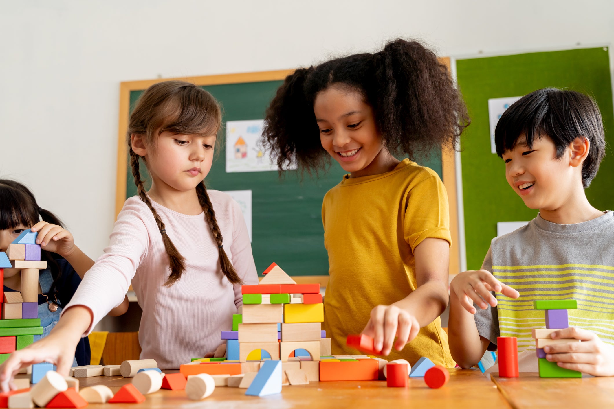 pictures of children working together