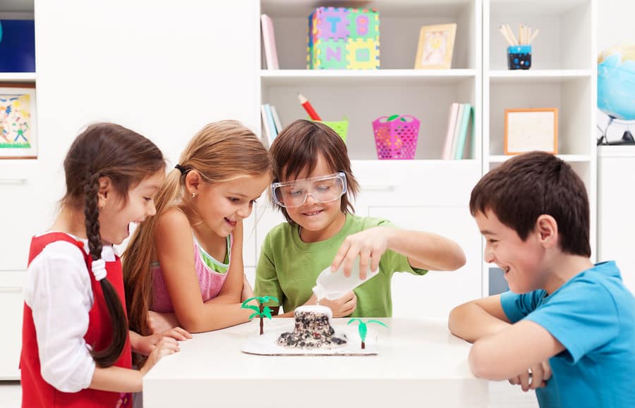 pictures of children working together