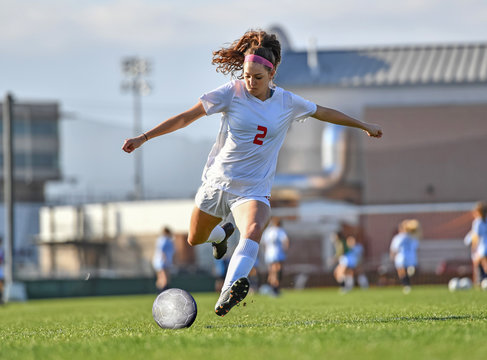 pictures of girls playing soccer