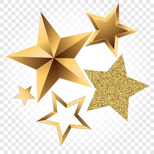 pictures of gold stars